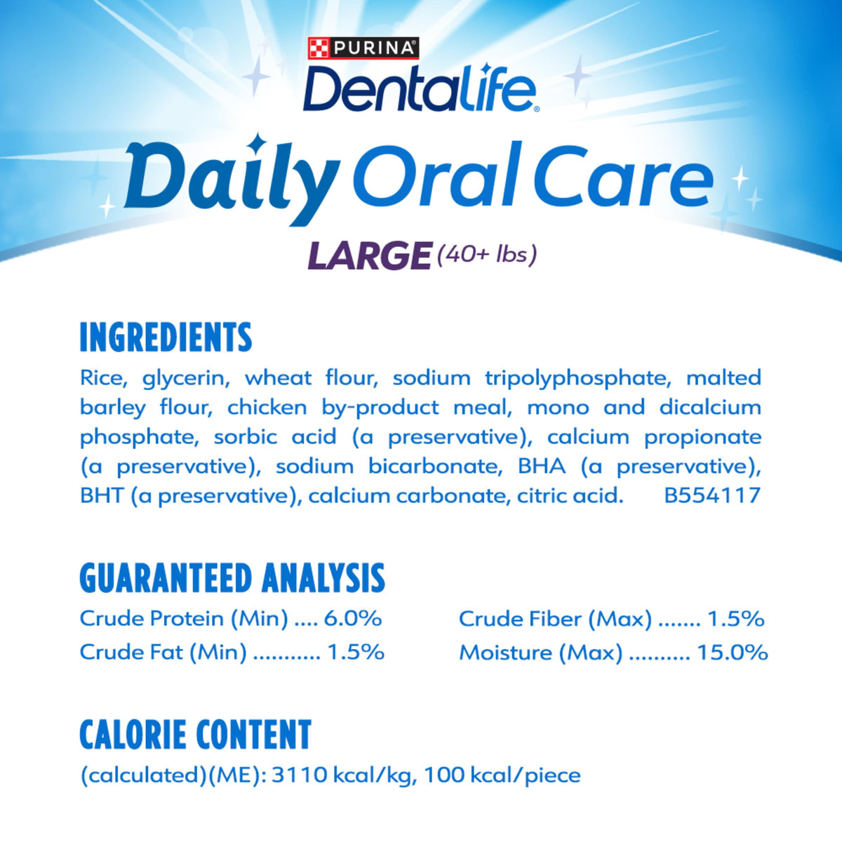 Daily Dental Chews for Large Dogs, 18 ct P9564