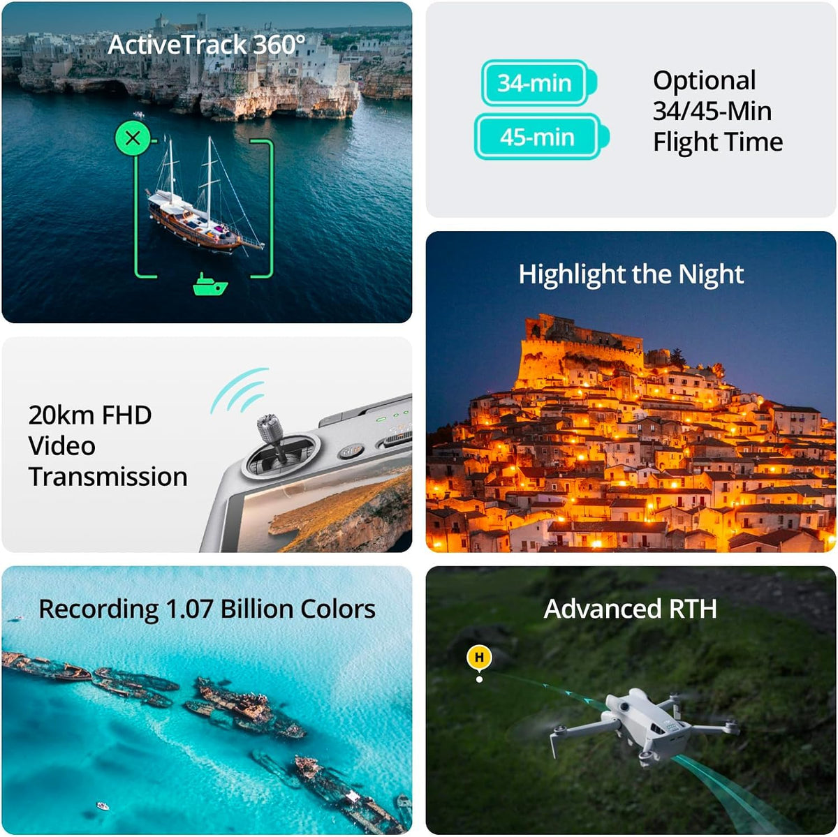 Folding Drone with 4K HDR Camera, Under 249g, 3 Batteries B1214