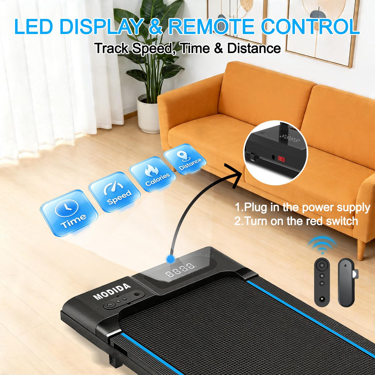 3 in 1 Under Desk Treadmill with Incline B12724