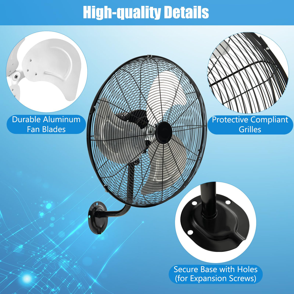 20 Inch Oscillating Wall Fan X2943