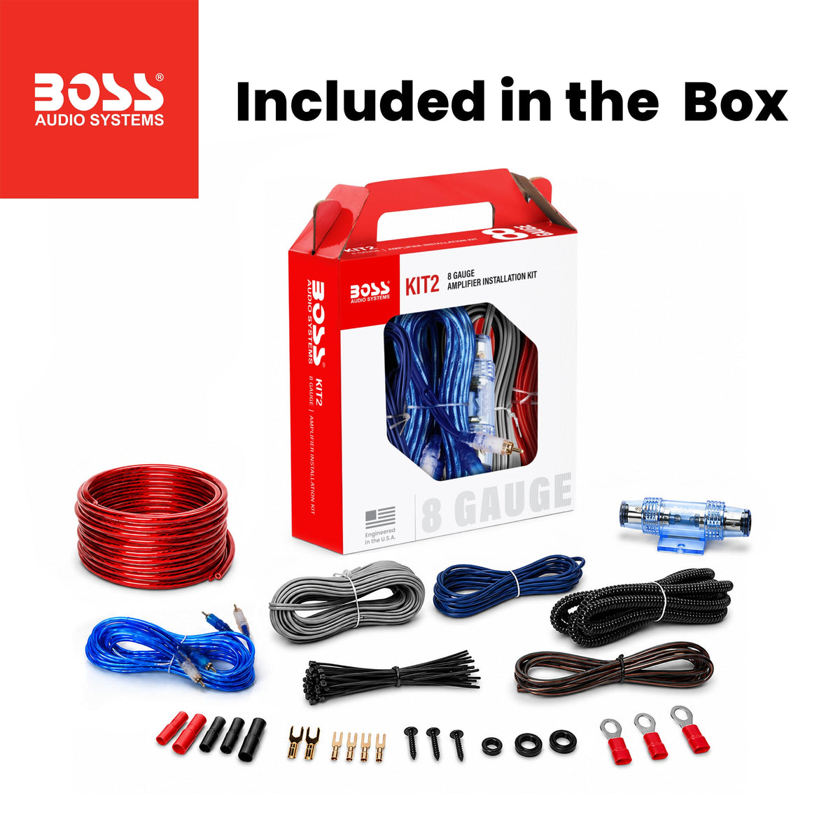 8 Gauge Car Amplifier Installation Wiring Kit N8334