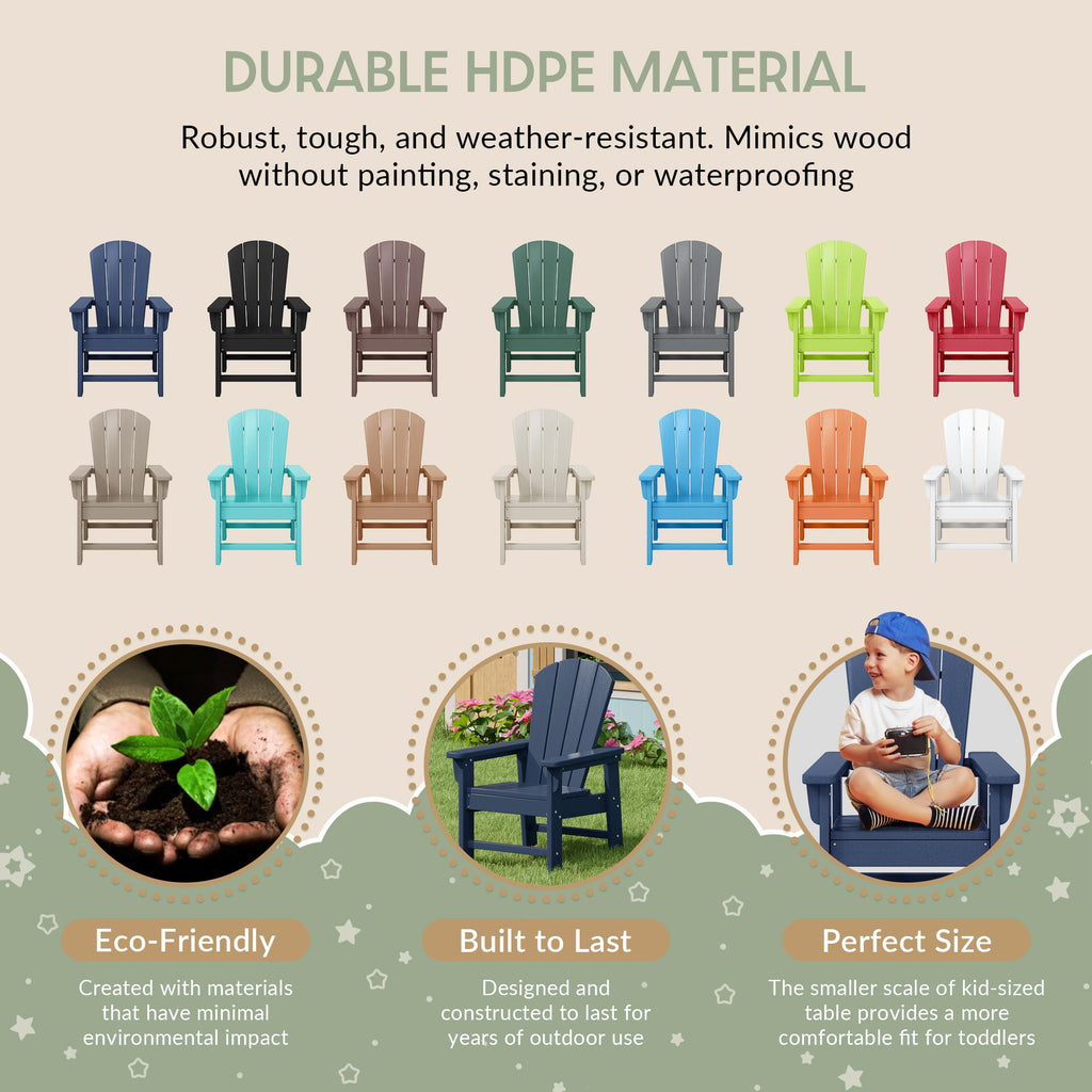 Navy Blue HDPE Adirondack Chair H1185