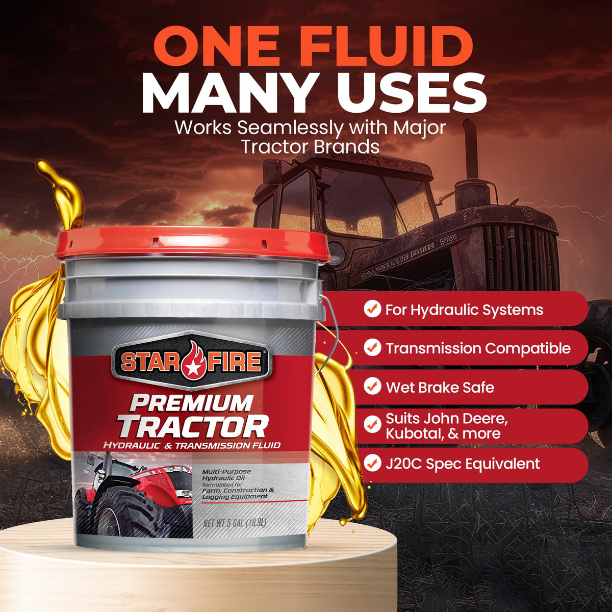 Tractor Hydraulic & Transmission Fluid 5 Gallon Pail Q387482