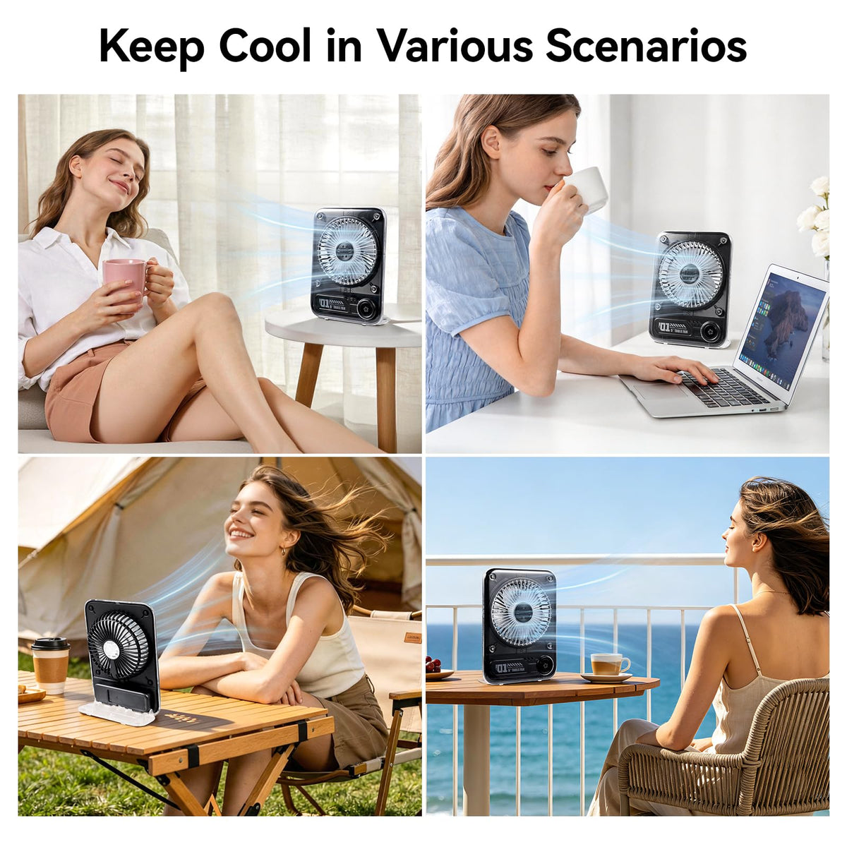 8.6 Inch Rechargeable Portable Desk Fan S281