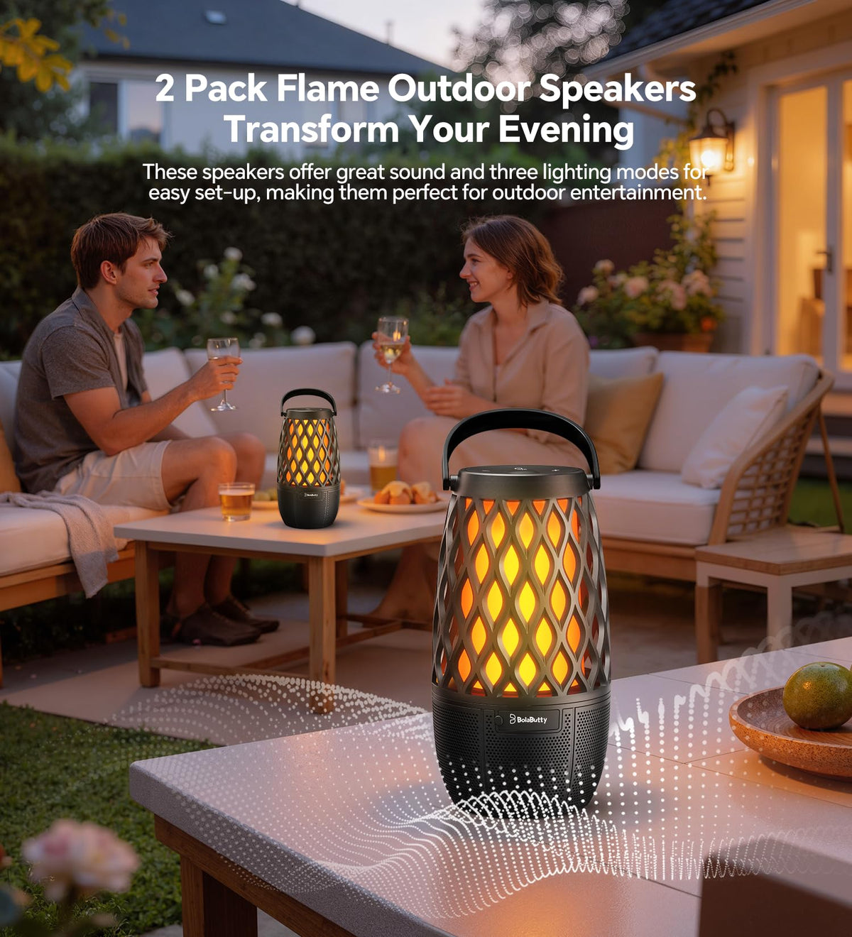 IPX5 Waterproof Outdoor Speakers 2 Pack B8427