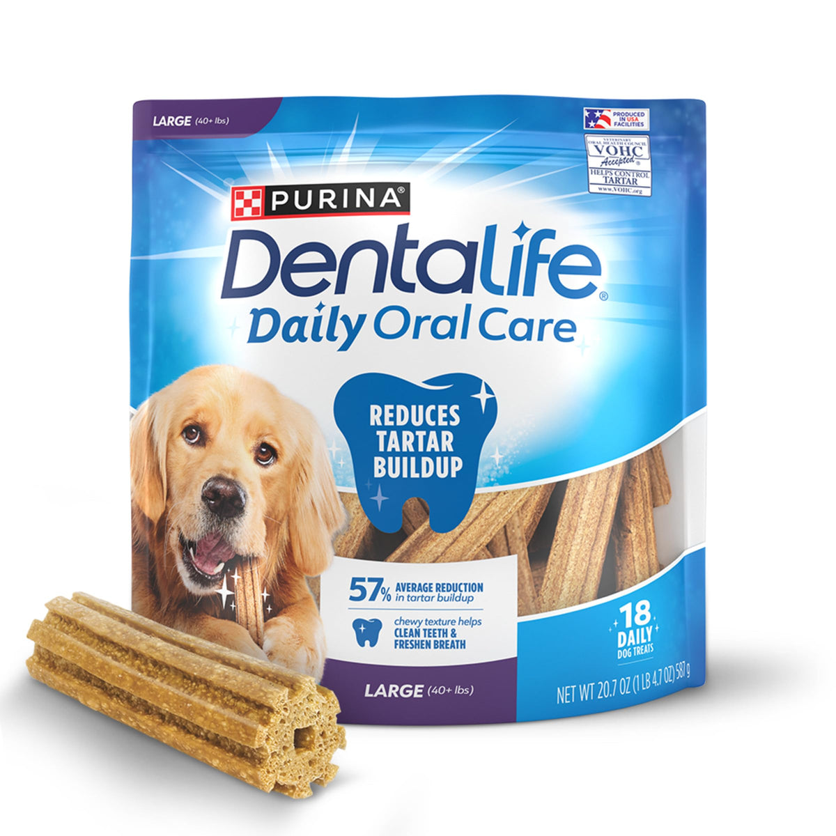 Daily Dental Chews for Large Dogs, 18 ct P9564