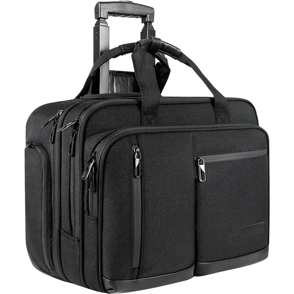 17.3 Inch Waterproof Black Rolling Laptop Bag O592