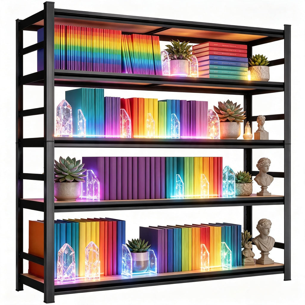 5 Tier Adjustable Wooden Bookshelf U9506