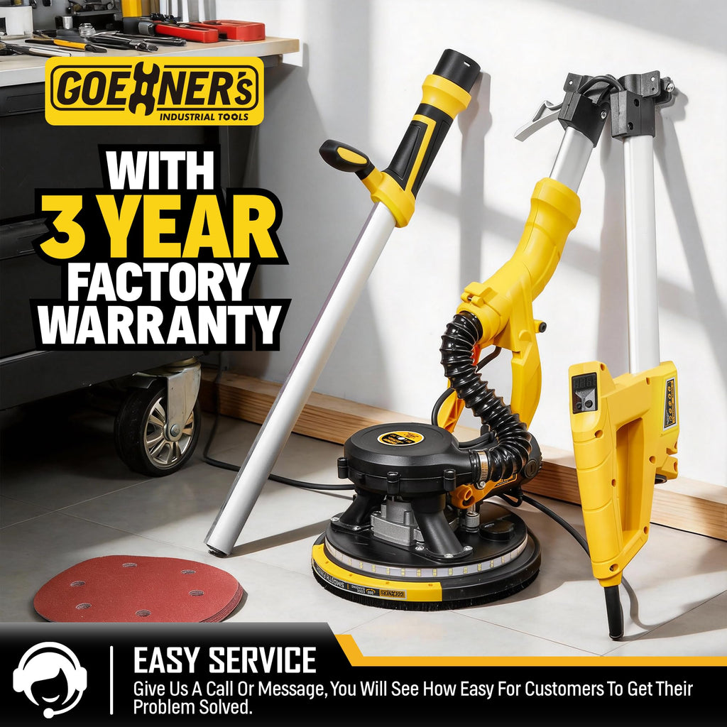 950W Electric Drywall Sander with Vacuum Dust Collector C97416