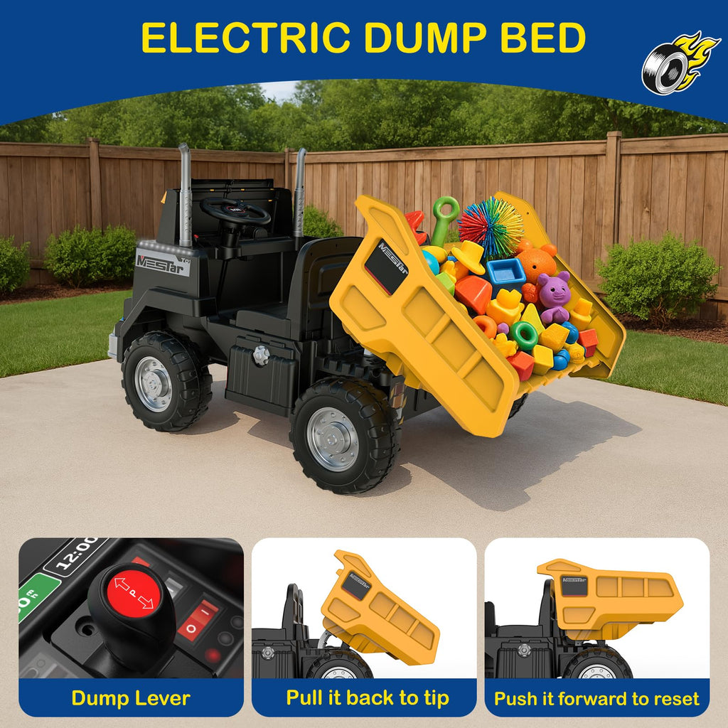 24V 4WD Ride On Dump Truck with 400W Motors H54626