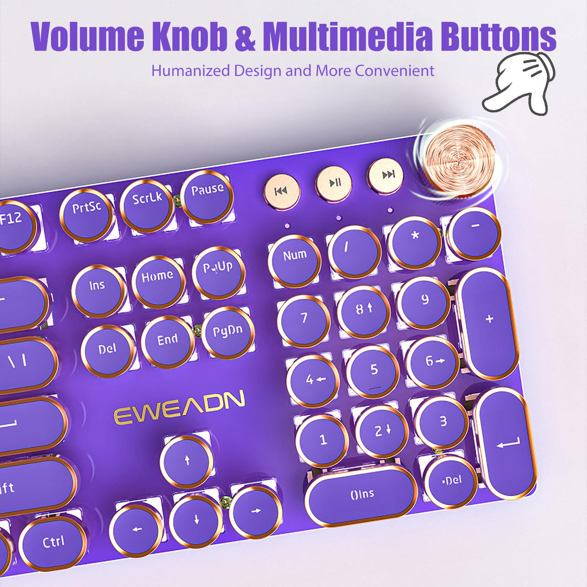 White LED Backlit Mechanical Gaming Keyboard Y901855