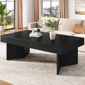 47" Black Wood Rectangle Coffee Table F733045