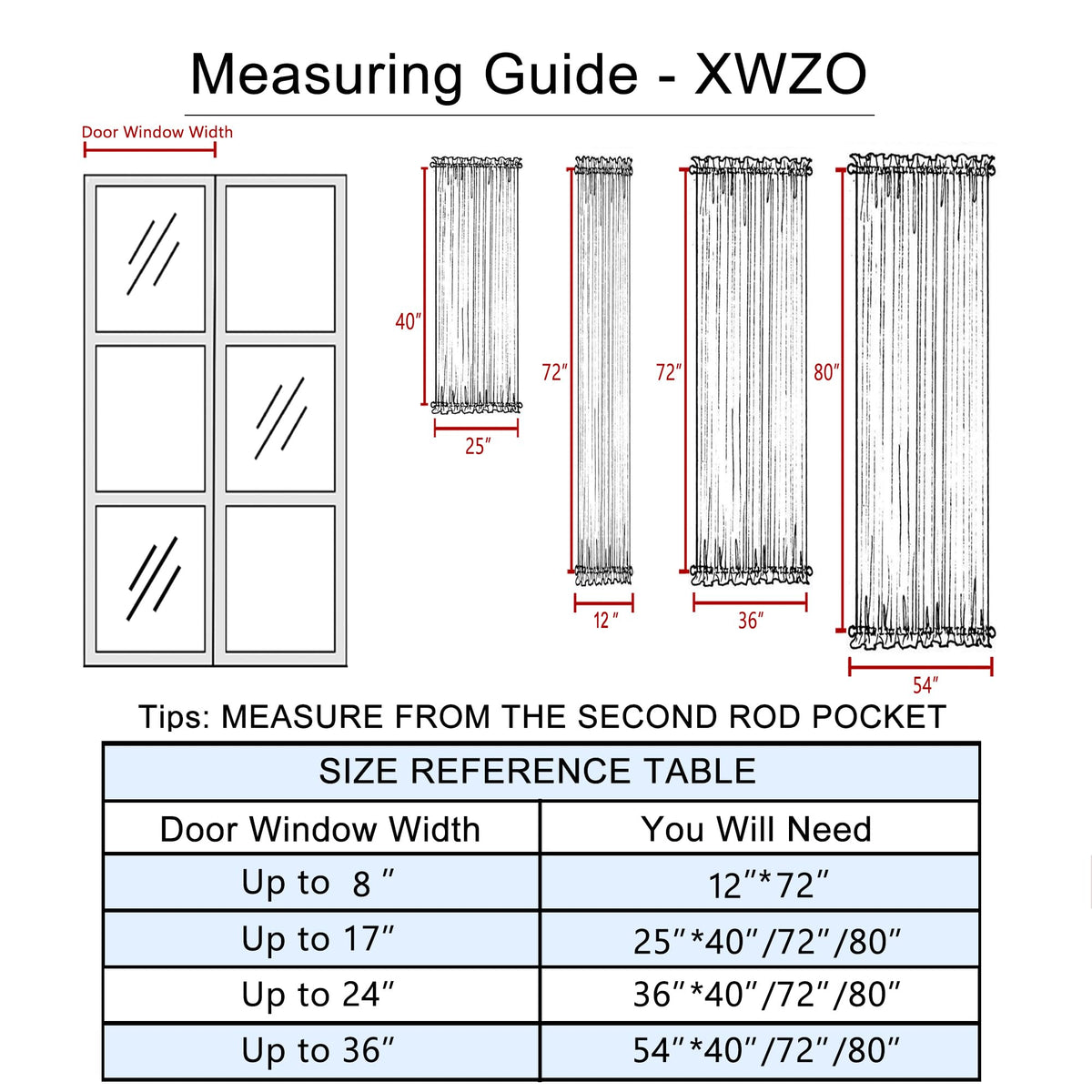 Door Curtains, Thermal and Room Darkening Curtains, Rod Pocket Blackout Curtains, 25 x 40 inches, Greyish White, 1 Panel H8245