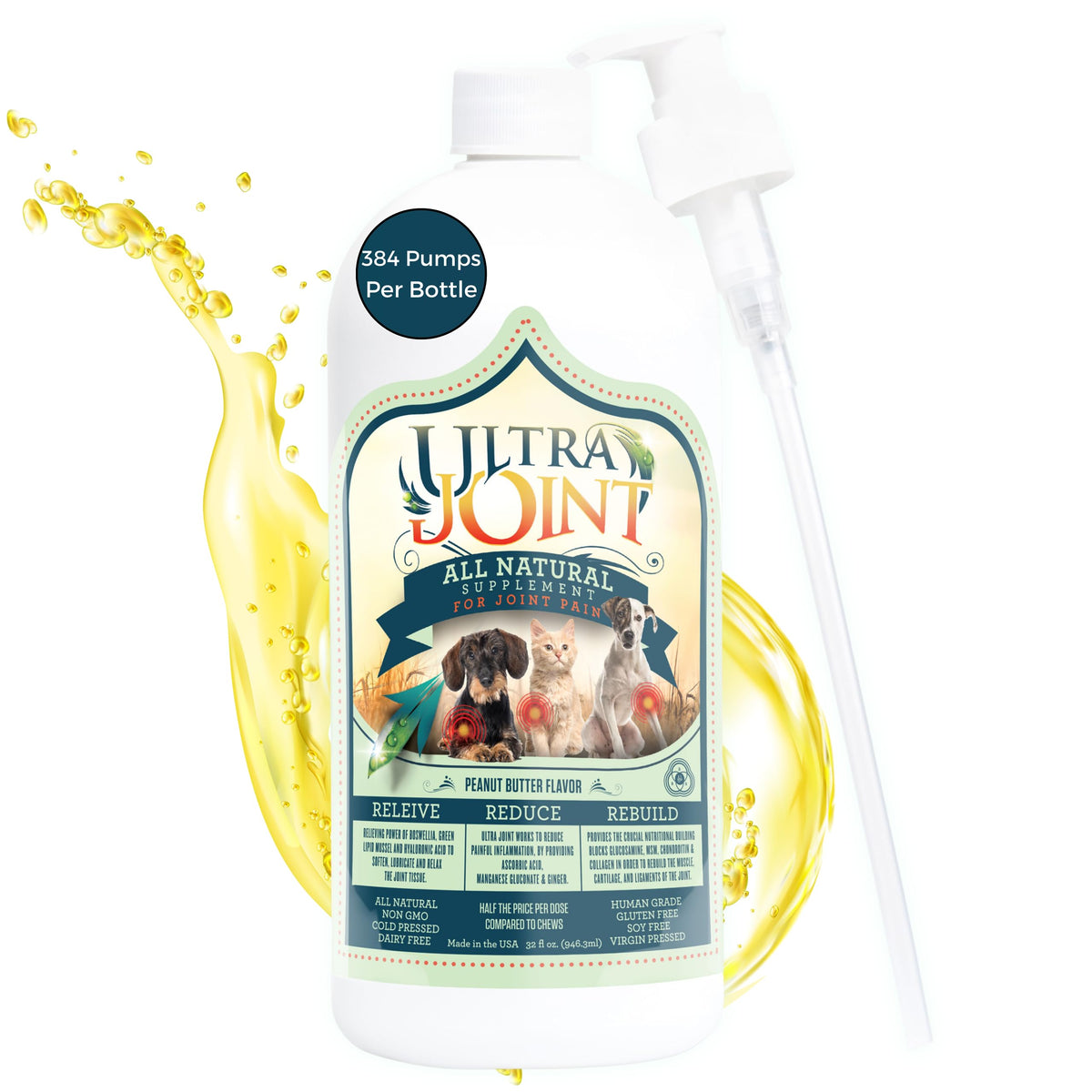Liquid Joint Support Supplement for Dogs 32 oz H9376