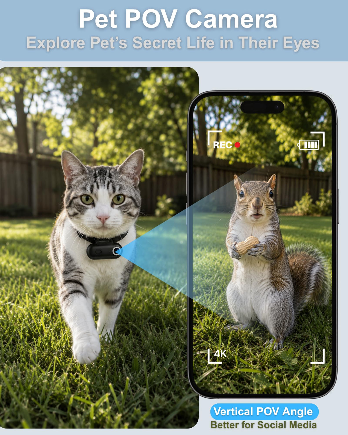 Cat Camera Collar with APP V31337