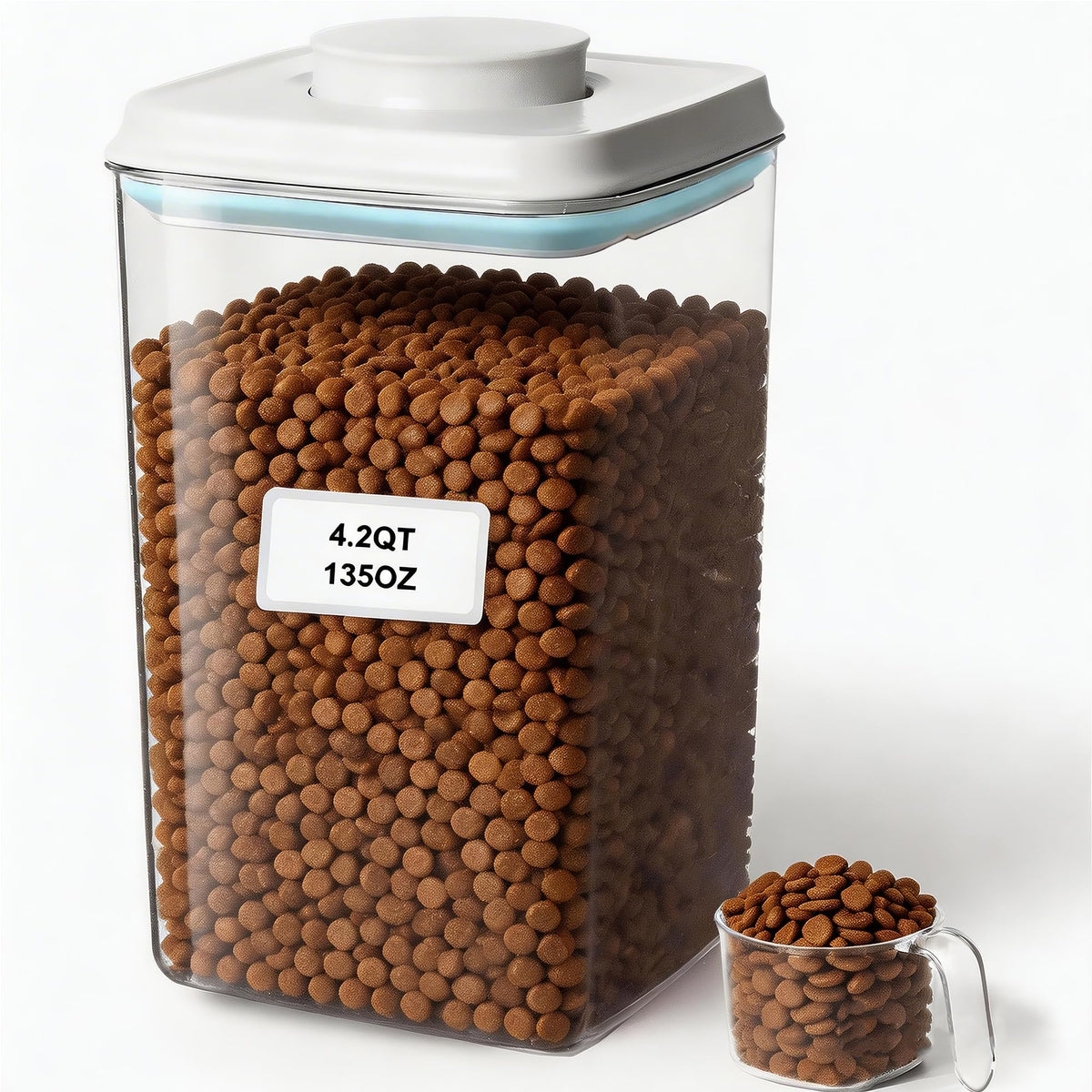 Dog Cat Treat Container with Scoop X109458