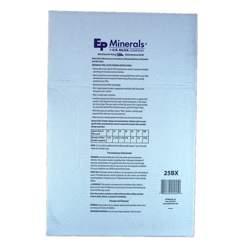 Diatomaceous Earth Pool Filter Aid 25 Pounds T4190