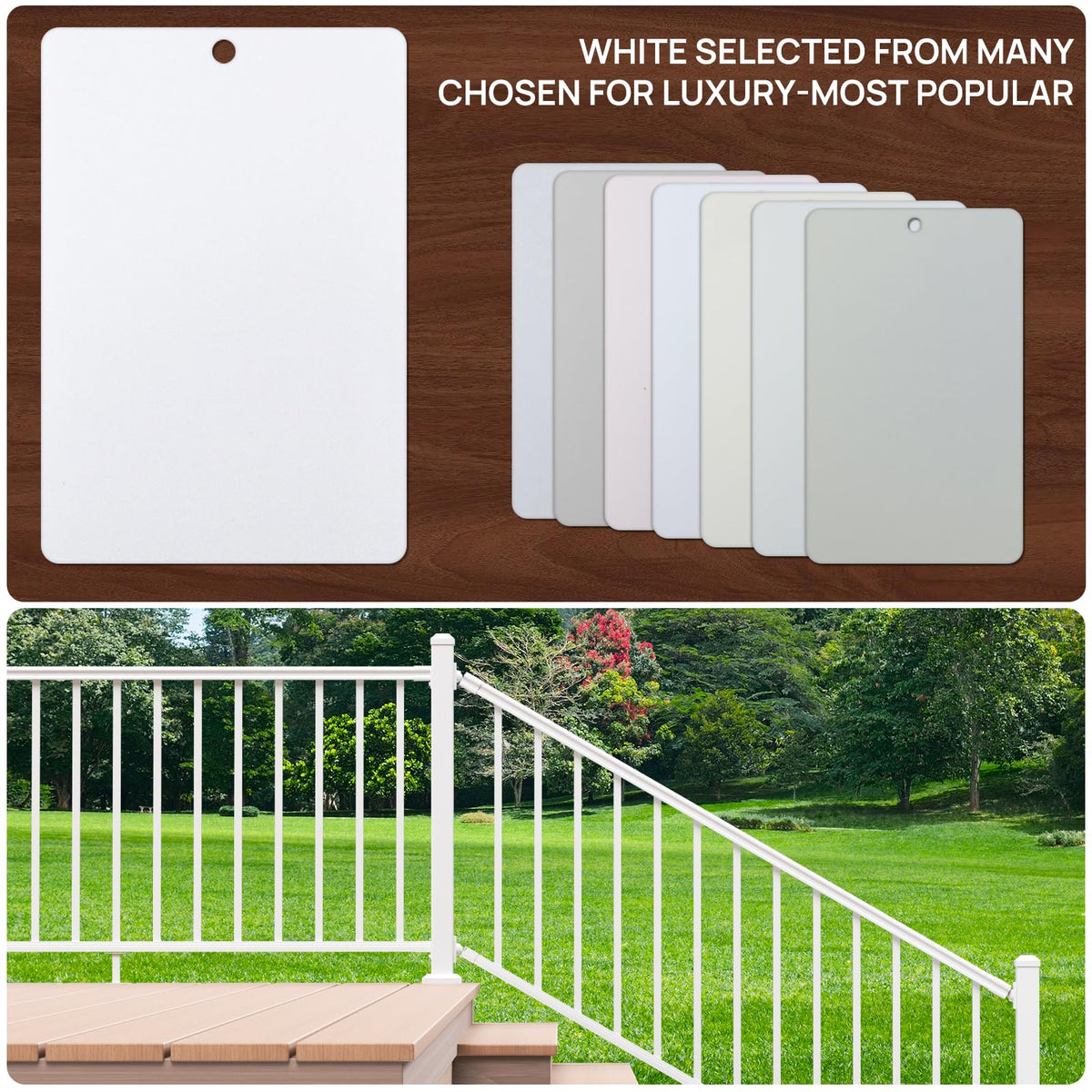 White Modular Stair Railing Kit P7327