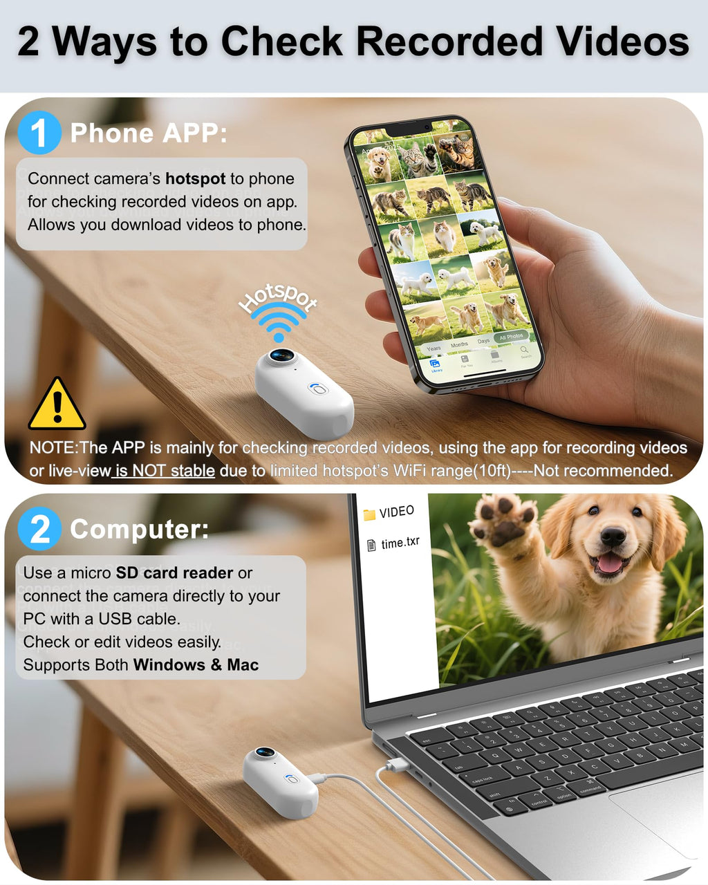 Cat Camera Collar with APP V31337
