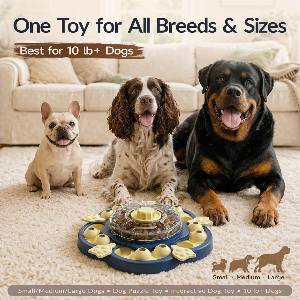 3-Level Dog Puzzle Toy Treat Dispenser M82258