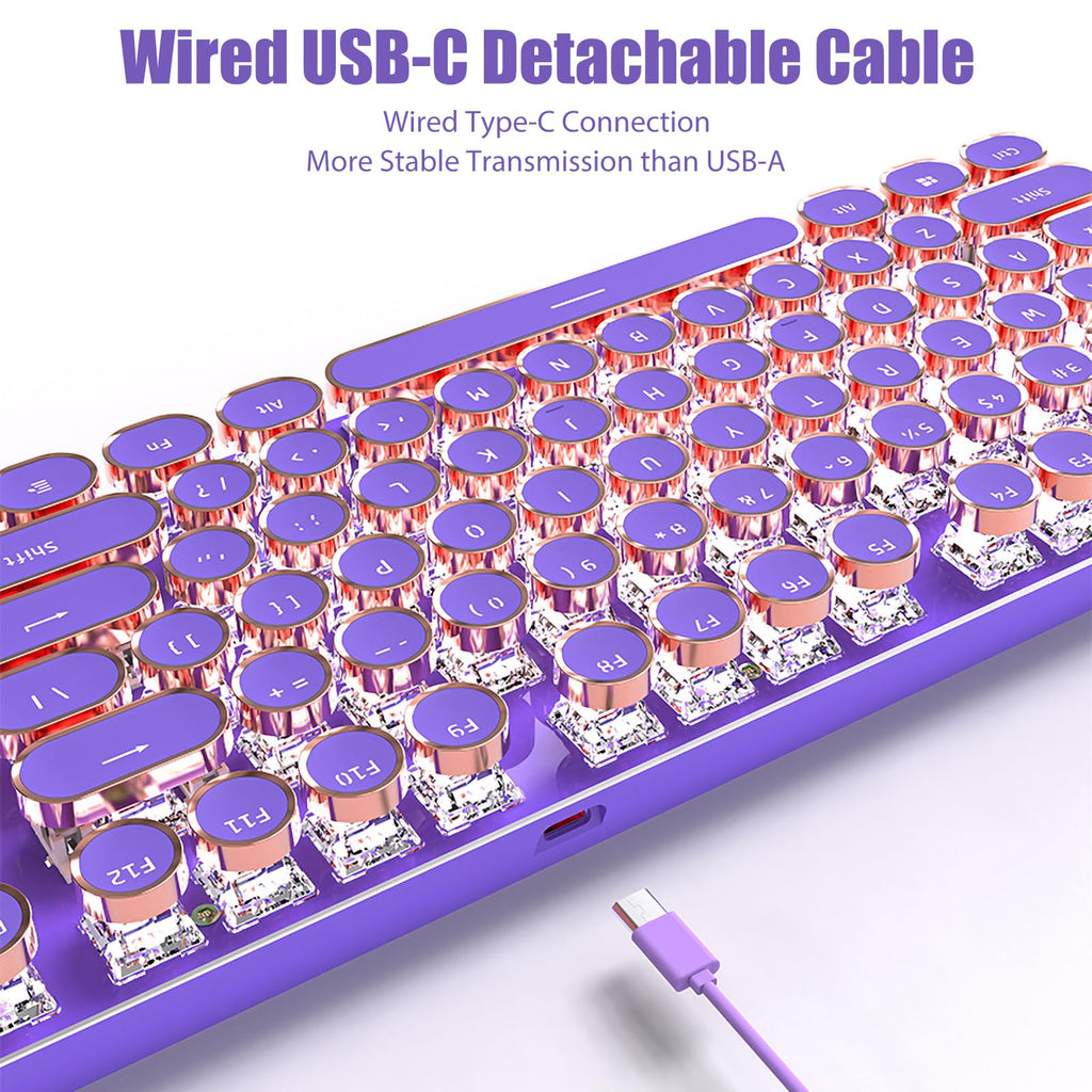 White LED Backlit Mechanical Gaming Keyboard Y901855