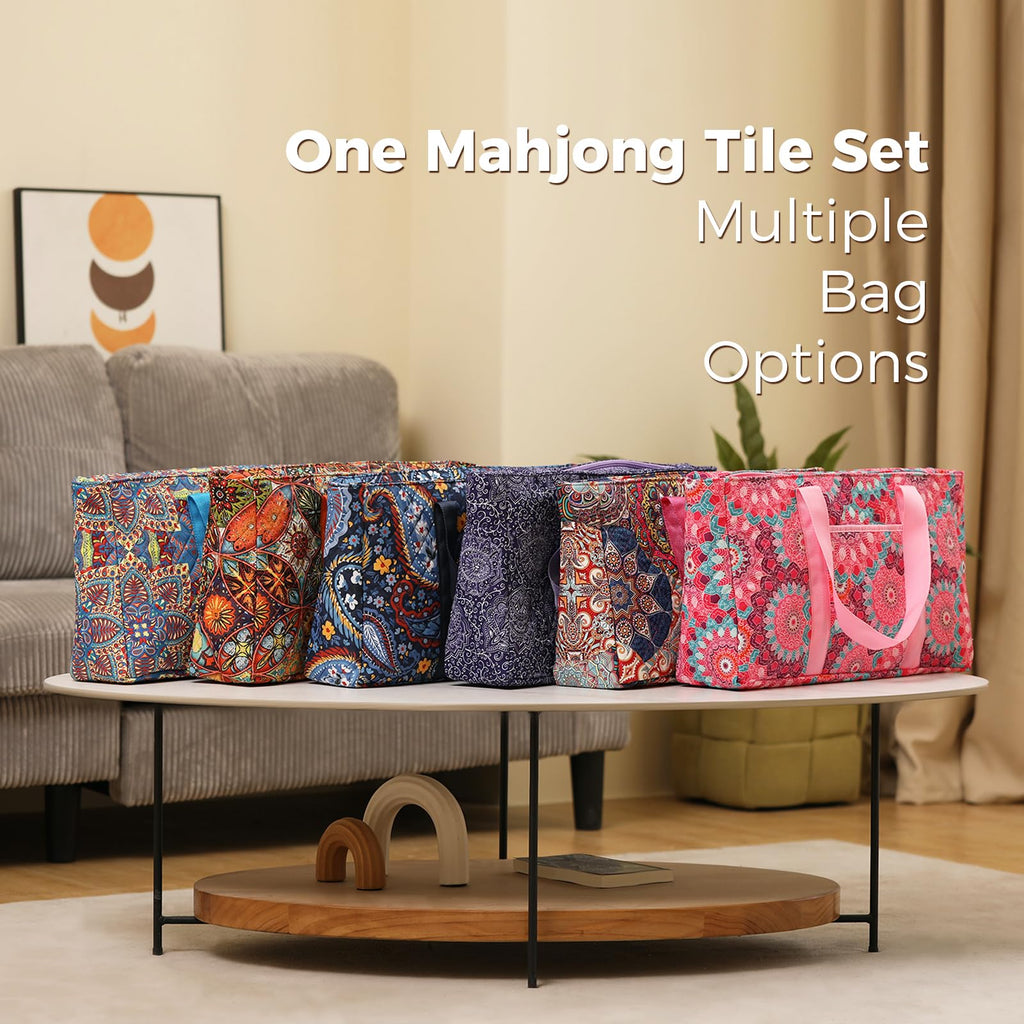 American Mahjong Set with 166 White Tiles and Racks R48047