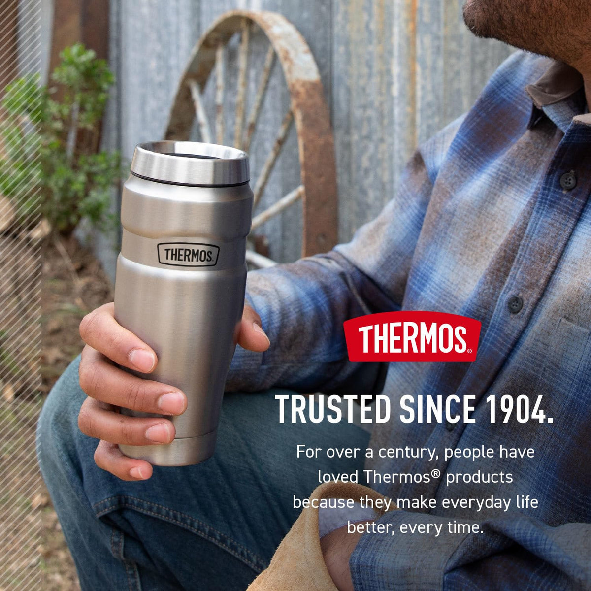 Stainless Steel Vacuum-Insulated Travel Tumbler 16 Ounce V97915