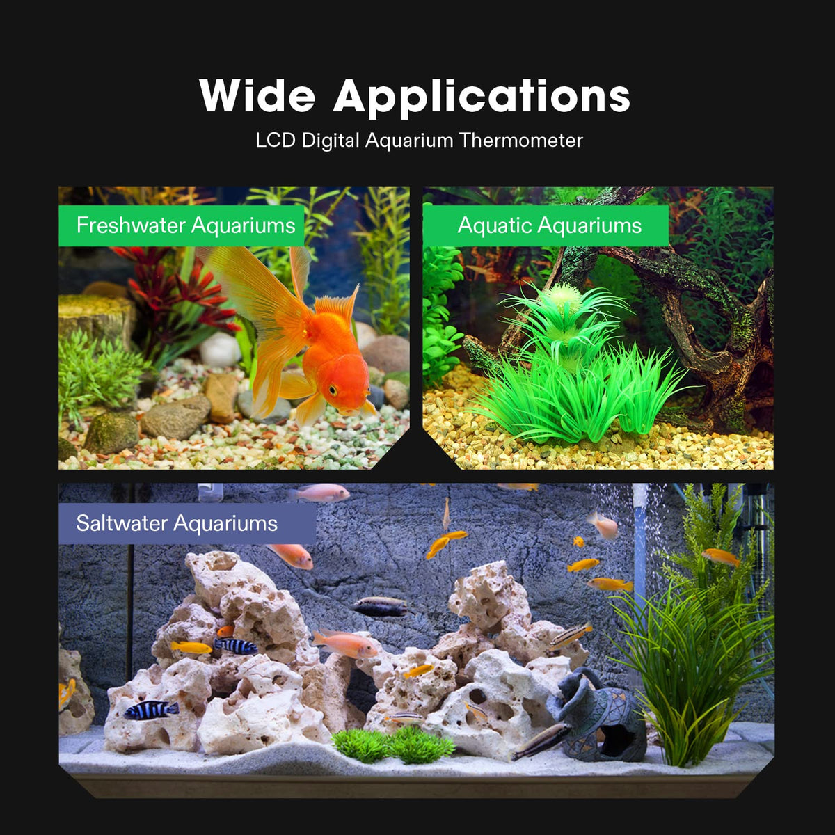 2-Pack LCD Digital Aquarium Thermometer W92294