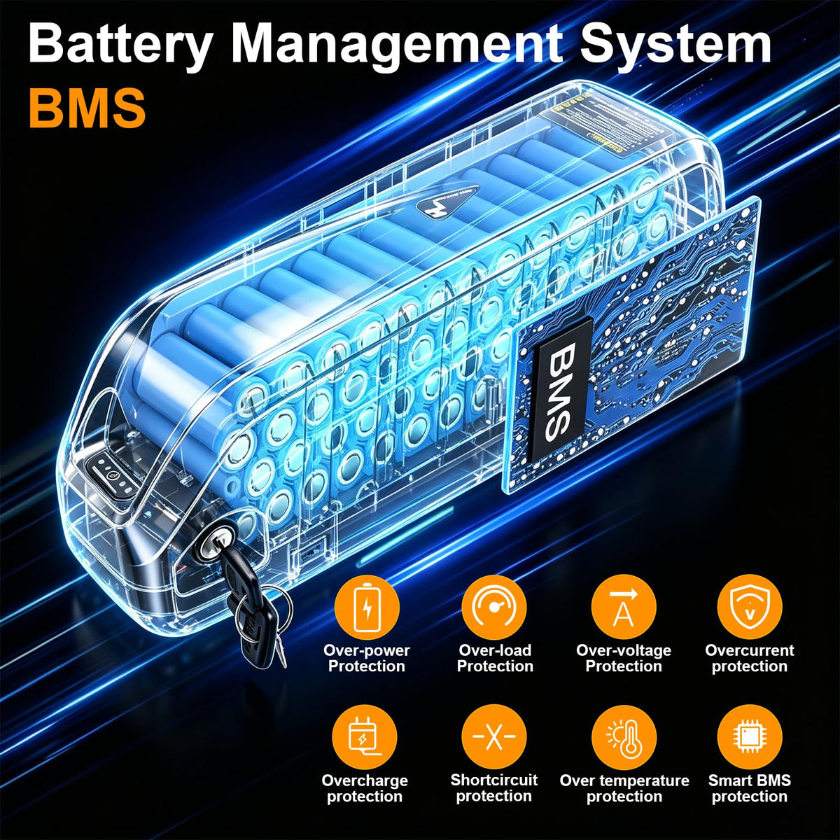 48V 13Ah Lithium Battery with 40A BMS N632365