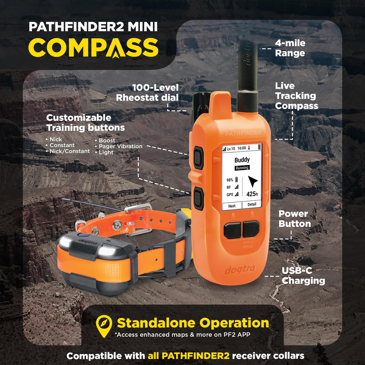 GPS Dog Tracking and Training System Q730