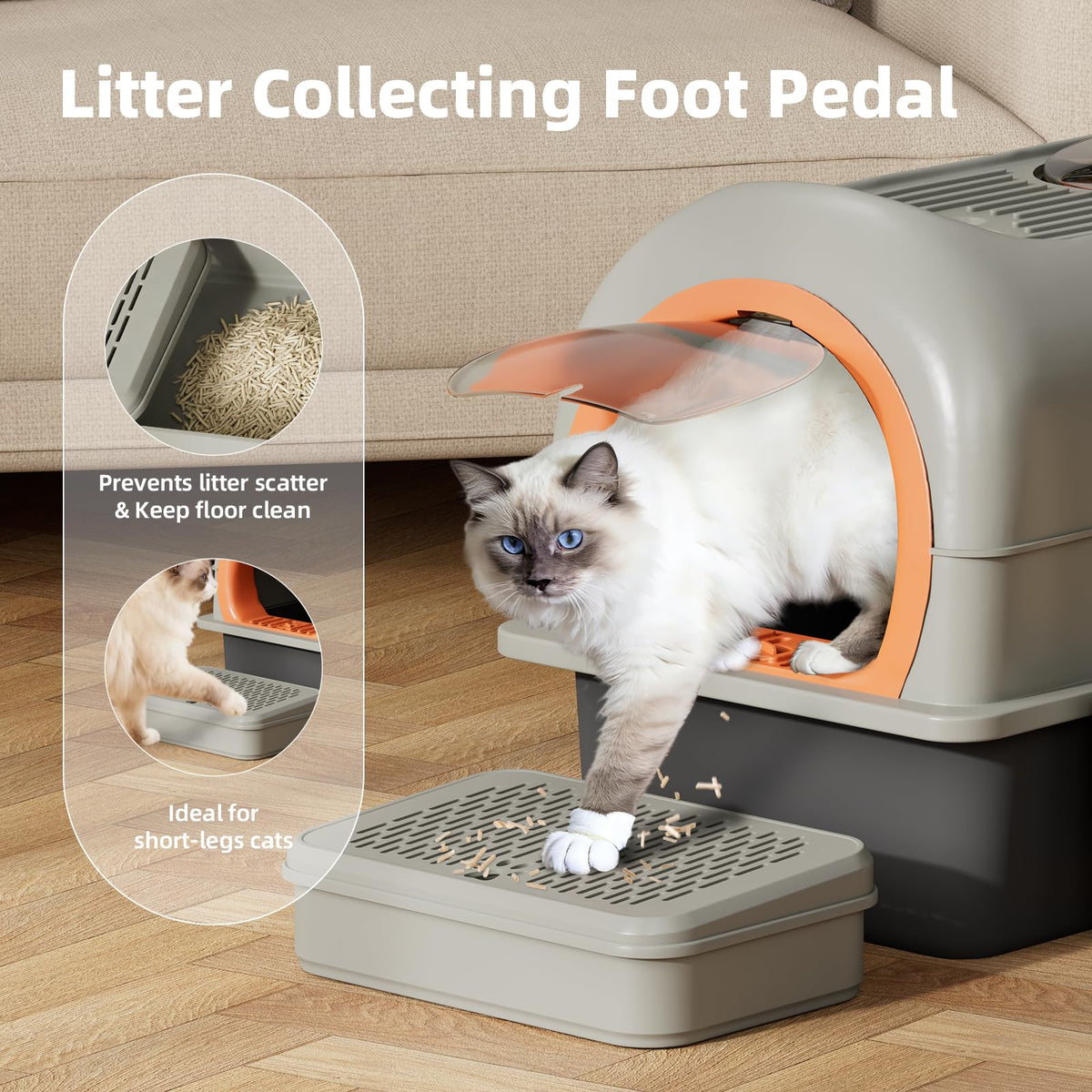 Stainless Steel Cat Litter Box with Lid F2885