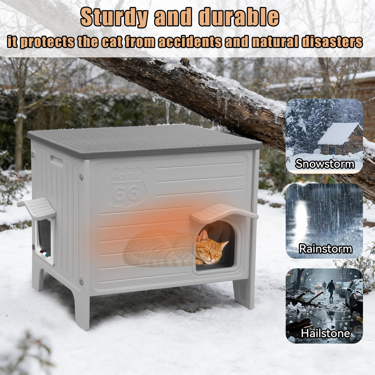 Insulated Heated Cat House W5492