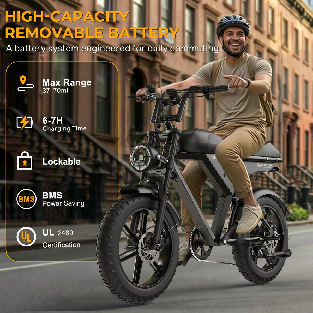 1000W Electric Bike 20" Fat Tire 7-Speed Z595459