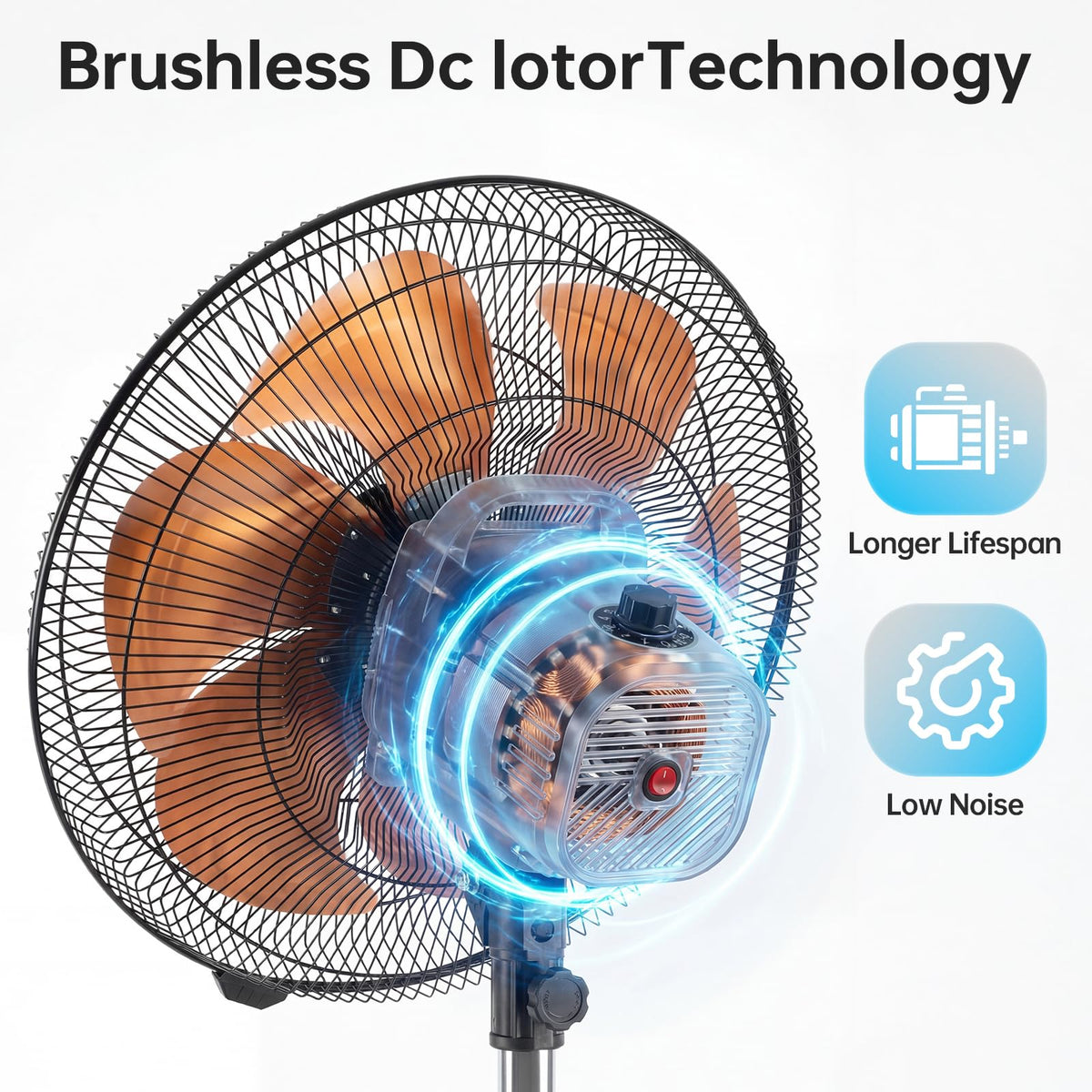 18 Inch Oscillating Metal Stand Fan K198