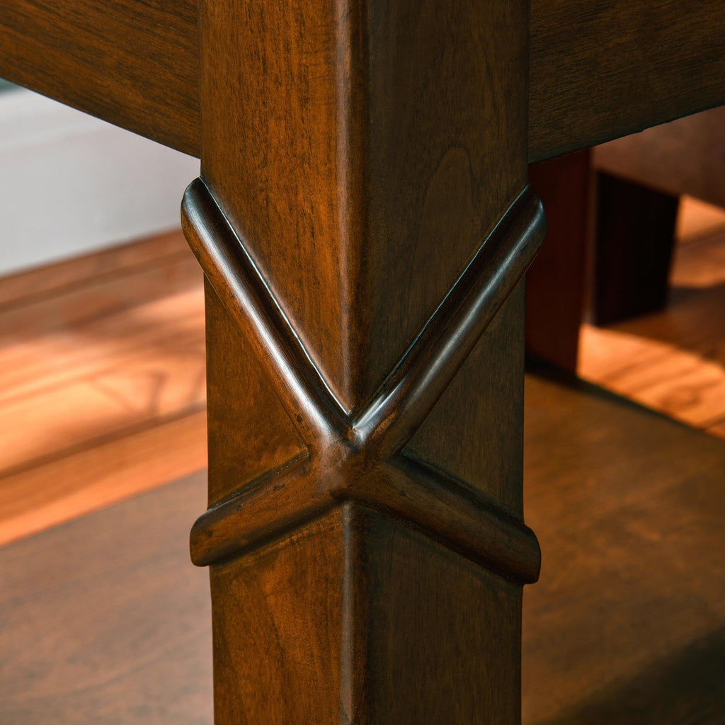 Solid Wood Side End Table with Storage Shelf C852524