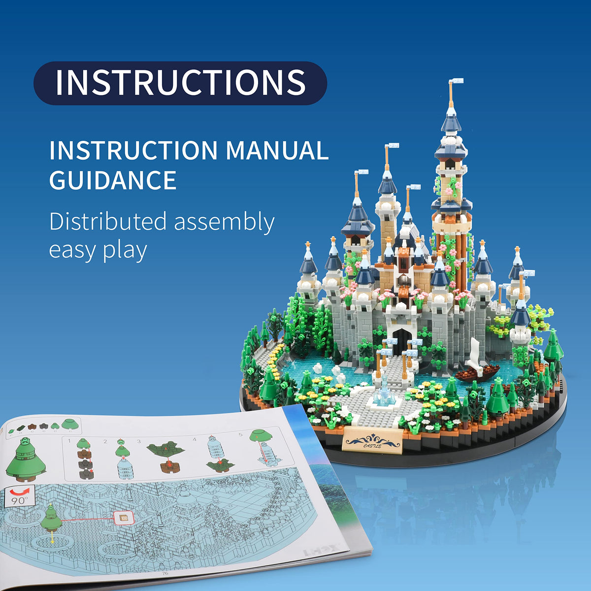 Blue Castle Micro Building Blocks 3600 PCS M4430
