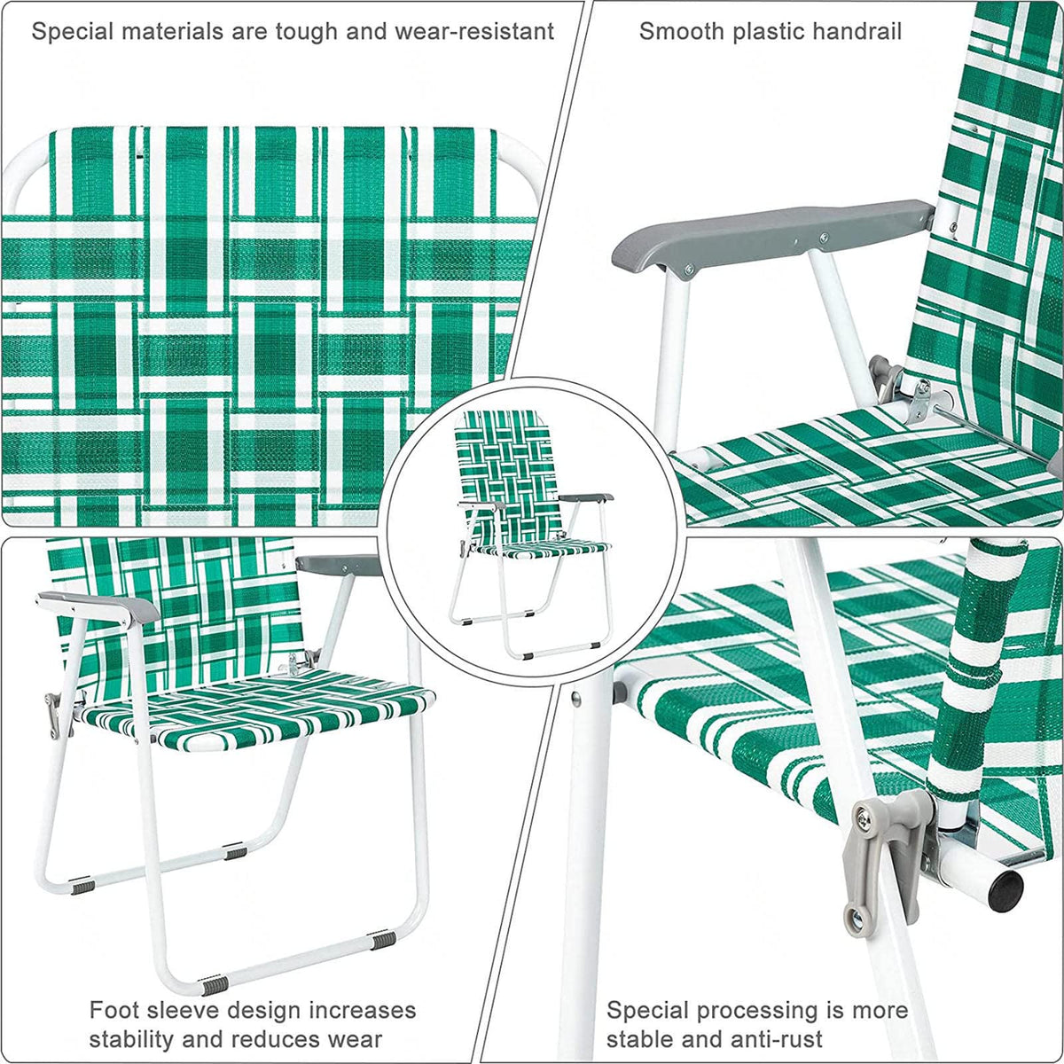 Folding Webbing Chair Set, 2 Pack B7897