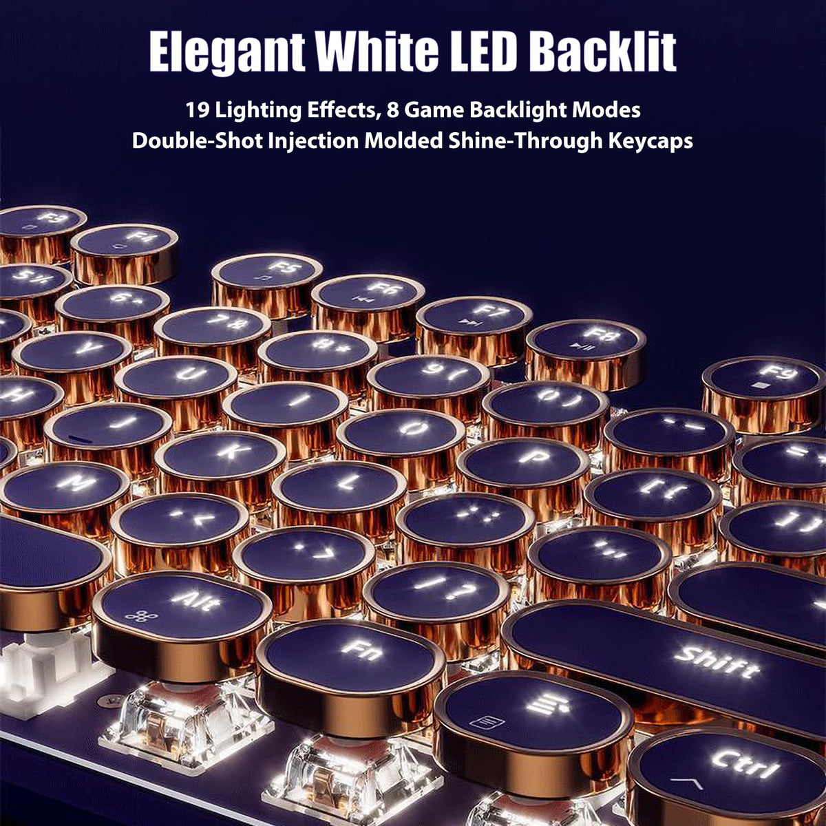 White LED Backlit Mechanical Gaming Keyboard Y901855