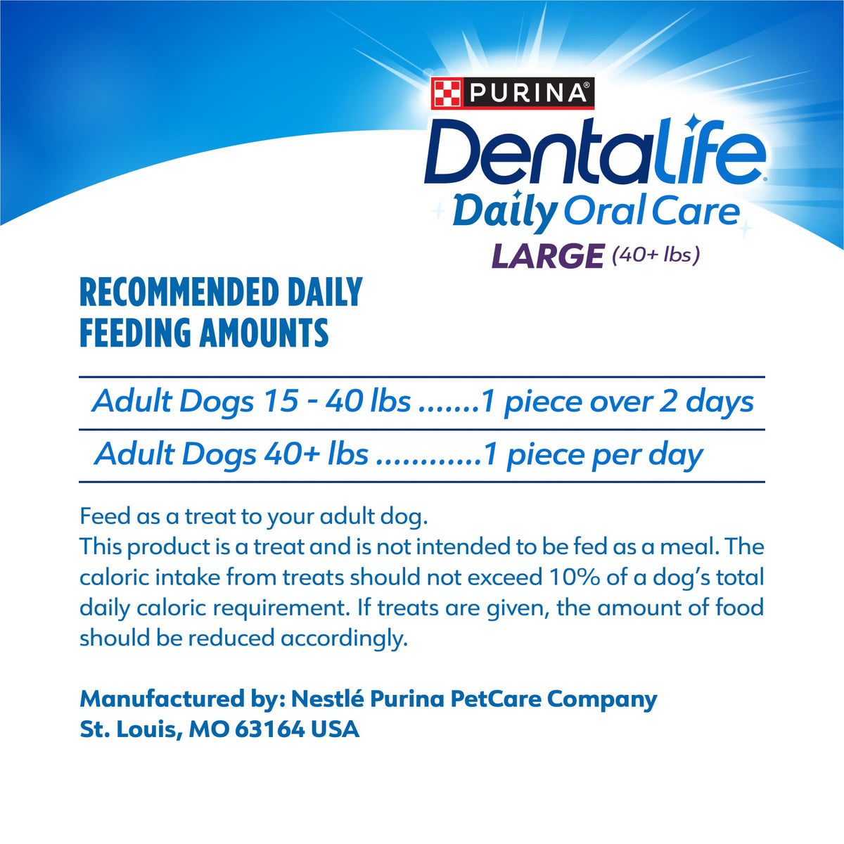 Daily Dental Chews for Large Dogs, 18 ct P9564