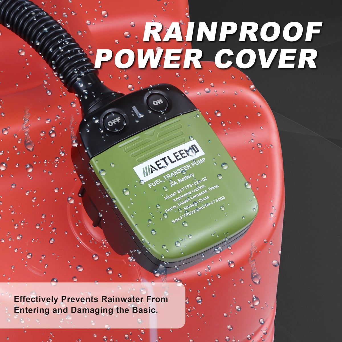Battery Powered 2.4 GPM Fuel Transfer Pump with Auto Shut Off O803