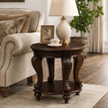 2 Tier Round Wood End Table C59950