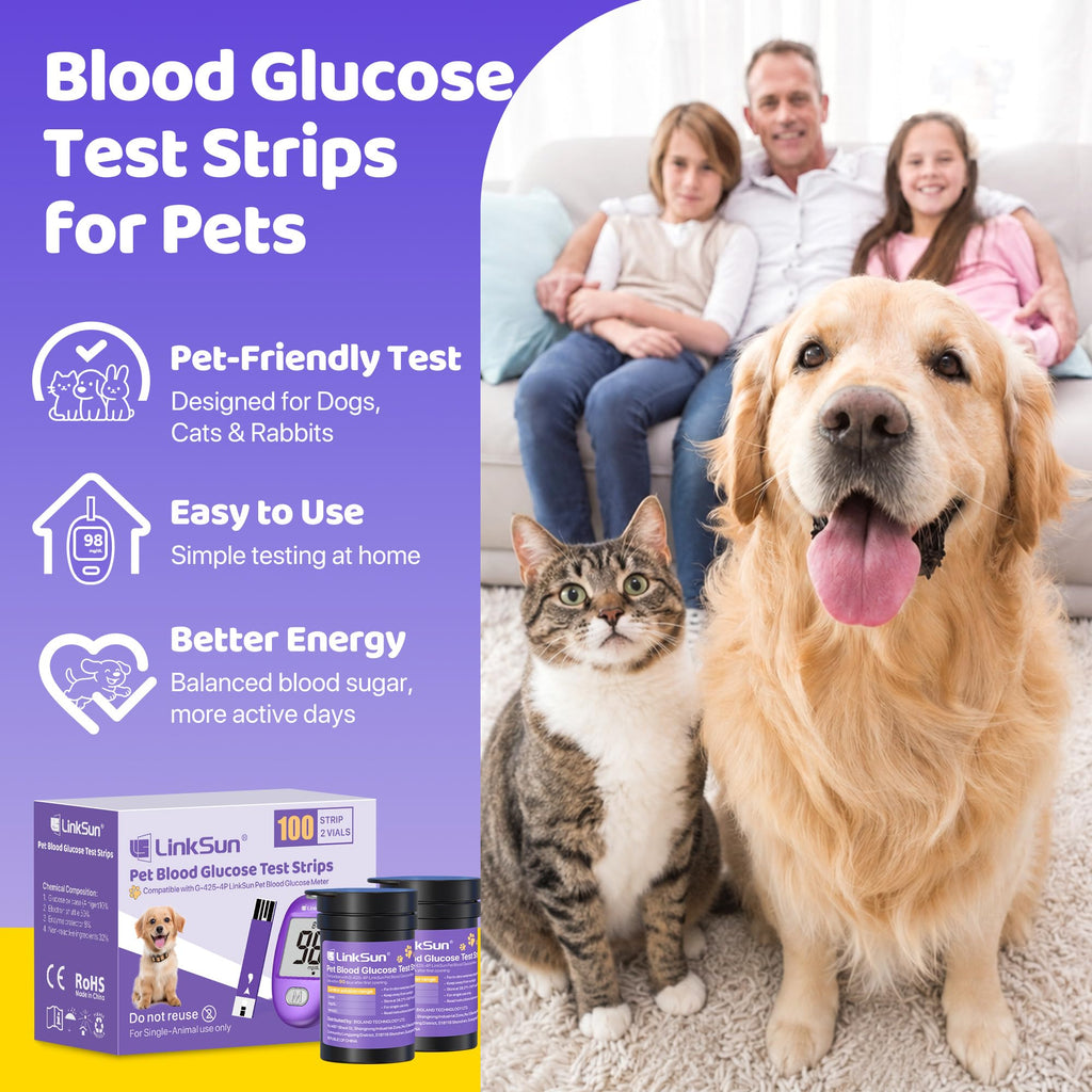 Pet Glucose Test Strip for Dogs & Cats, 100PCS L85132