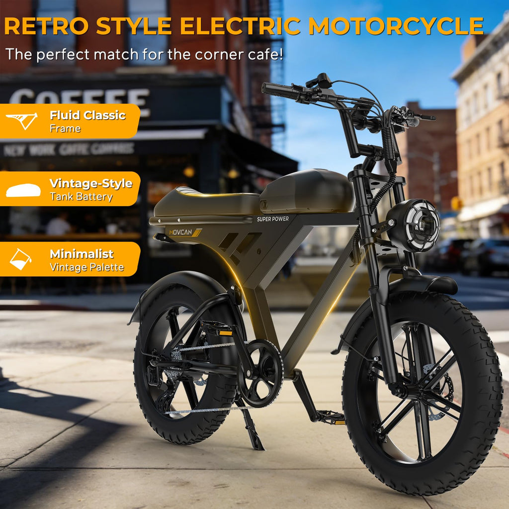 1000W Electric Bike 20" Fat Tire 7-Speed Z595459