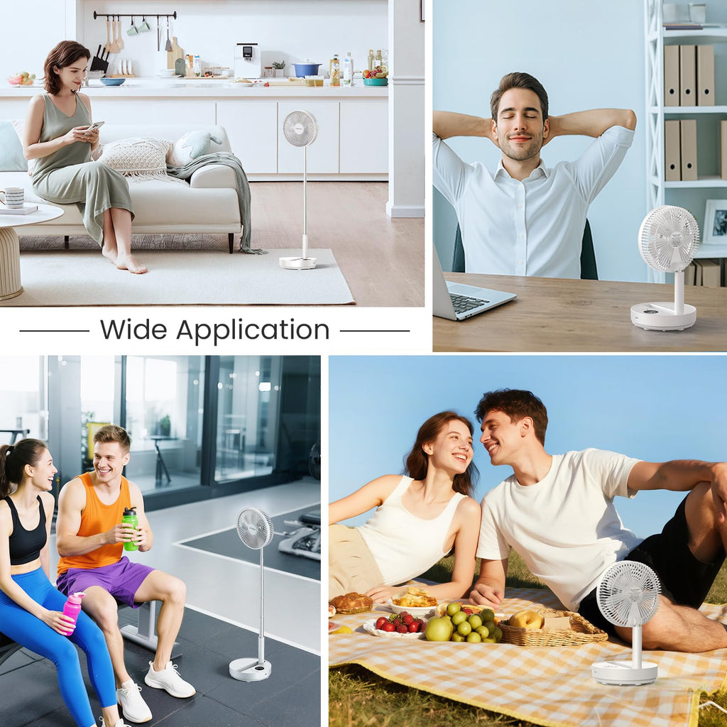 Portable Rechargeable Oscillating Standing Fan M24073