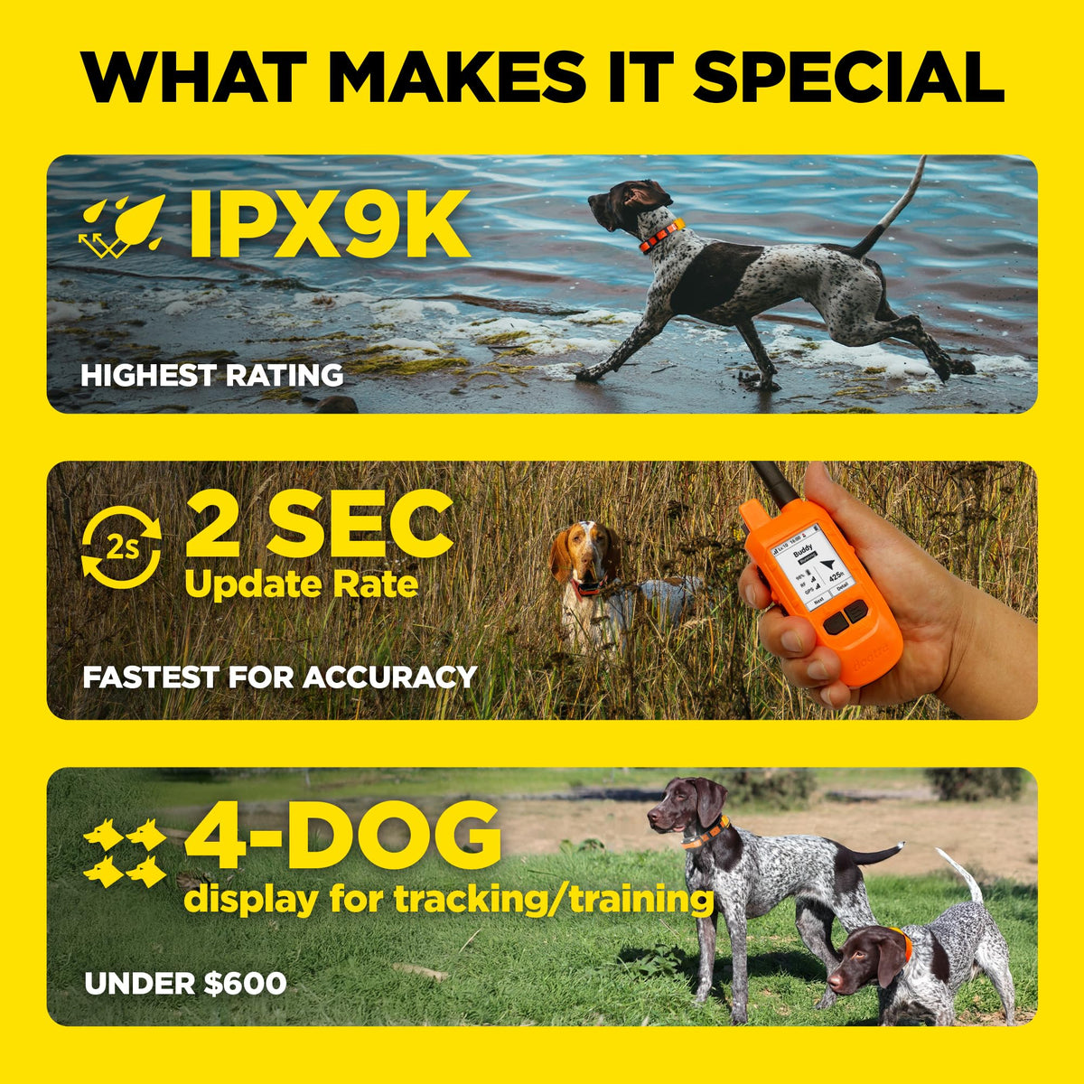 GPS Dog Tracking and Training System Q730