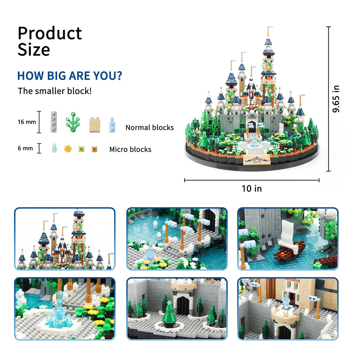 Blue Castle Micro Building Blocks 3600 PCS M4430