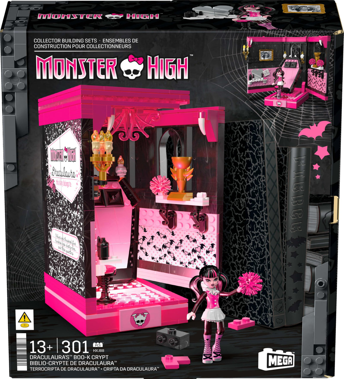 Monster High Action Figure Building Set with 301 Pieces Z3482