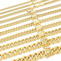 10K Yellow Gold Cuban Link Chain Necklace B397