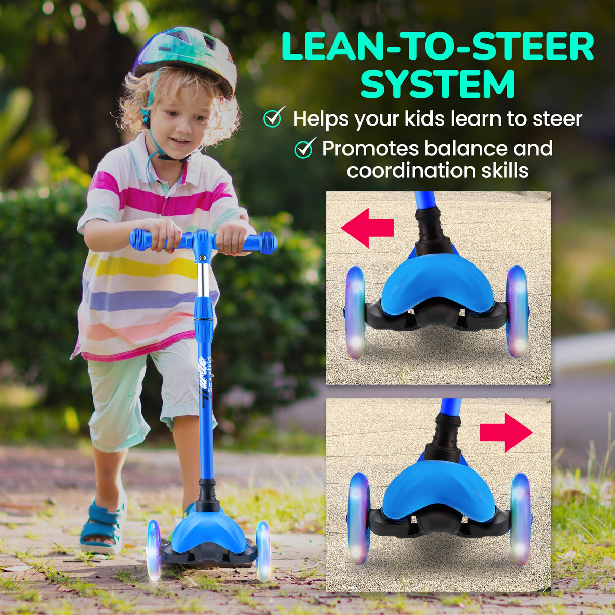 3 Wheel Kids Scooter with LED Wheels K24280